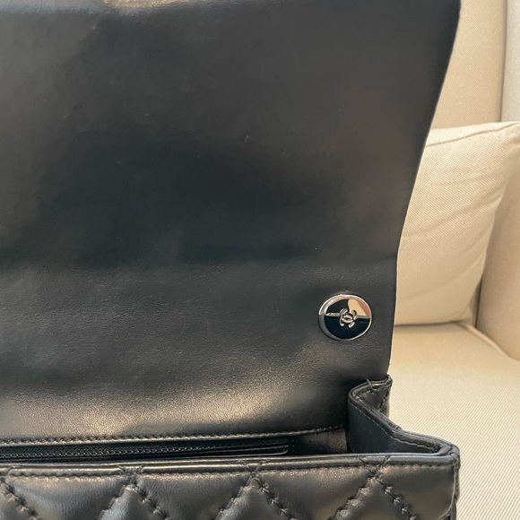 Chanel Easy Carry Flap 2015 Black Lambskin Silver HW almost new condition *Trade - Picture 9 of 17